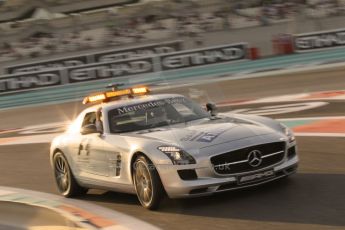 World © Octane Photographic Ltd. 2014 Formula 1 Abu Dhabi Grand Prix, F1 Qualifying, Saturday 22nd November 2014. Mercedes AMG GT SLS Safety Car. Digital Ref : 1166CB1D8149