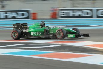 World © Octane Photographic Ltd. 2014 Formula 1 Abu Dhabi Grand Prix, F1 Qualifying, Saturday 22nd November 2014. Caterham F1 Team CT05 - Kamui Kobayashi. Digital Ref : 1166CB1D8213