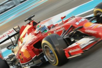 World © Octane Photographic Ltd. 2014 Formula 1 Abu Dhabi Grand Prix, F1 Qualifying, Saturday 22nd November 2014. Scuderia Ferrari F14T - Fernando Alonso. Digital Ref : 1166CB1D8301