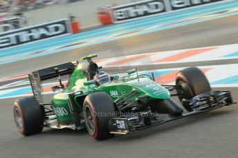 World © Octane Photographic Ltd. 2014 Formula 1 Abu Dhabi Grand Prix, F1 Qualifying, Saturday 22nd November 2014. Caterham F1 Team CT05 - William Stevens. Digital Ref : 1166CB1D8303