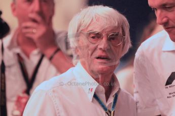 World © Octane Photographic Ltd. 2014 Formula 1 Abu Dhabi Grand Prix, F1 Qualifying, Saturday 22nd November 2014. Bernie Ecclestone. Digital Ref : 1166CB1D9009