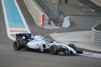 World © Octane Photographic Ltd. Saturday 22nd November 2014. Abu Dhabi Grand Prix - Yas Marina Circuit - Formula 1 Qualifying. Williams Martini Racing FW36 – Felipe Massa. Digital Ref: 1166LB1D0780