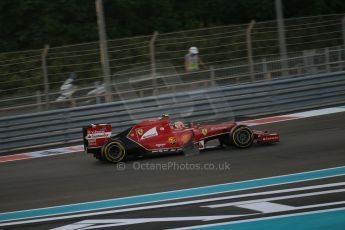 World © Octane Photographic Ltd. Saturday 22nd November 2014. Abu Dhabi Grand Prix - Yas Marina Circuit - Formula 1 Qualifying. Scuderia Ferrari F14T – Kimi Raikkonen. Digital Ref: 1166LB1D0886