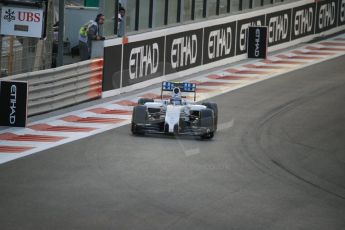 World © Octane Photographic Ltd. Saturday 22nd November 2014. Abu Dhabi Grand Prix - Yas Marina Circuit - Formula 1 Qualifying. Williams Martini Racing FW36 – Valtteri Bottas. Digital Ref: 1166LB1D0997