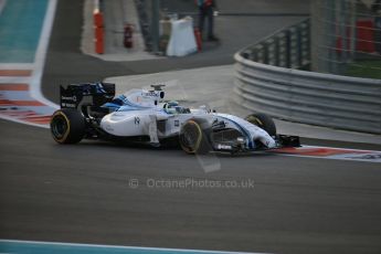 World © Octane Photographic Ltd. Saturday 22nd November 2014. Abu Dhabi Grand Prix - Yas Marina Circuit - Formula 1 Qualifying. Williams Martini Racing FW36 – Felipe Massa. Digital Ref: 1166LB1D1013