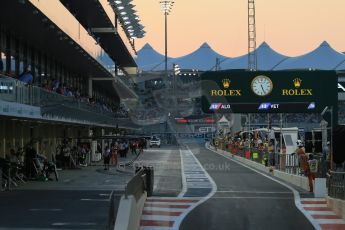 World © Octane Photographic Ltd. Saturday 22nd November 2014. Abu Dhabi Grand Prix - Yas Marina Circuit - Formula 1 Qualifying pit lane. Digital Ref: 1166LB1D1327