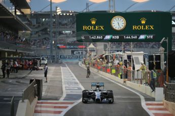 World © Octane Photographic Ltd. Saturday 22nd November 2014. Abu Dhabi Grand Prix - Yas Marina Circuit - Formula 1 Qualifying. Mercedes AMG Petronas F1 W05 – Lewis Hamilton. Digital Ref: 1166LB1D1370