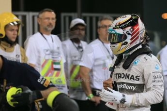 World © Octane Photographic Ltd. 2014 Formula 1 Abu Dhabi Grand Prix, F1 Qualifying, Saturday 22nd November 2014. Mercedes AMG Petronas F1 W05 - Lewis Hamilton. Digital Ref : 1166LB1D1553