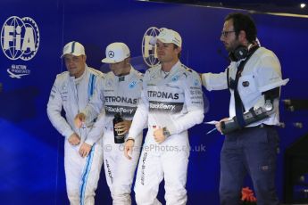 Mercedes AMG Petronas - Lewis Hamilton and Nico Rosberg and Williams Racing - Valtteri Bottas. Digital Ref : 1166LB1D1568