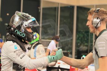 World © Octane Photographic Ltd. 2014 Formula 1 Abu Dhabi Grand Prix, F1 Qualifying, Saturday 22nd November 2014. Mercedes AMG Petronas F1 W05 - Nico Rosberg. Digital Ref : 1166LW1L8439