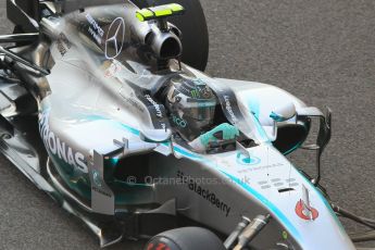 World © Octane Photographic Ltd. Sunday 23rd November 2014. Abu Dhabi Grand Prix - Yas Marina Circuit - Formula 1 Race. Mercedes AMG Petronas F1 W05 - Nico Rosberg on his out lap from the pits. Digital Ref: