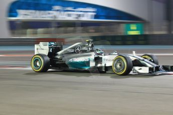 World © Octane Photographic Ltd. Sunday 23rd November 2014. Abu Dhabi Grand Prix - Yas Marina Circuit - Formula 1 Race. Mercedes AMG Petronas F1 W05 Hybrid – Nico Rosberg. Digital Ref: