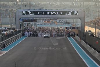 World © Octane Photographic Ltd. Sunday 23rd November 2014. Abu Dhabi Grand Prix - Yas Marina Circuit - Formula 1 Race. F1 grid start preparations. Digital Ref: