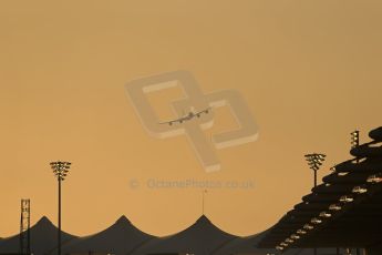 World © Octane Photographic Ltd. Sunday 23rd November 2014. Abu Dhabi Grand Prix - Yas Marina Circuit - Formula 1 Race. F1 liveried Airbus A340 flyby. Digital Ref: