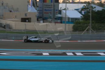 World © Octane Photographic Ltd. Sunday 23rd November 2014. Abu Dhabi Grand Prix - Yas Marina Circuit - Formula 1 Race. Mercedes AMG Petronas F1 W05 Hybrid - Nico Rosberg. Digital Ref: