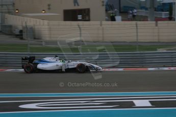 World © Octane Photographic Ltd. Sunday 23rd November 2014. Abu Dhabi Grand Prix - Yas Marina Circuit - Formula 1 Race. Williams Racing FW36 – Felipe Massa. Digital Ref: