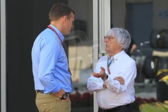 World © Octane Photographic Ltd. Sunday 23rd November 2014. Abu Dhabi Grand Prix - Yas Marina Circuit - Bernie Ecclestone. Digital Ref: