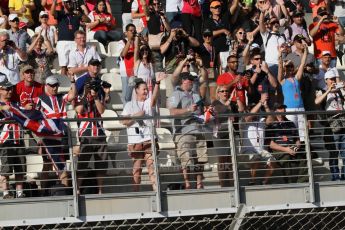 World © Octane Photographic Ltd. Sunday 23rd November 2014. Abu Dhabi Grand Prix - Yas Marina Circuit - Fans in the grandstand. Digital Ref: