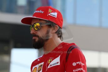 World © Octane Photographic Ltd. Sunday 23rd November 2014. Abu Dhabi Grand Prix - Yas Marina Circuit - Formula 1 Drivers Parade. Scuderia Ferrari - Fernando Alonso. Digital Ref: