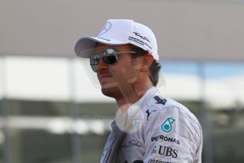 World © Octane Photographic Ltd. Sunday 23rd November 2014. Abu Dhabi Grand Prix - Yas Marina Circuit - Formula 1 Drivers Parade. Mercedes AMG Petronas - Nico Rosberg. Digital Ref: