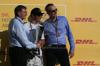 World © Octane Photographic Ltd. Sunday 23rd November 2014. Abu Dhabi Grand Prix - Yas Marina Circuit - Pirelli Fastest Lap award, Lewis Hamilton. Digital Ref: