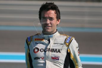 World © Octane Photographic Ltd. Sunday 23rd November 2014. Abu Dhabi Grand Prix - GP2 and GP3 champions photo shoot. Jolyon Palmer - DAMS - GP2 Champion. Digital Ref: 1168CB1D6507