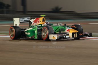 World © Octane Photographic Ltd. 2014 Formula 1 Abu Dhabi Grand Prix, GP2 Qualifying, Friday 21st November 2014. Pierre Gasly – Caterham Racing. Digital Ref : 1162CB1D7422