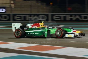 World © Octane Photographic Ltd. 2014 Formula 1 Abu Dhabi Grand Prix, GP2 Qualifying, Friday 21st November 2014. Pierre Gasly – Caterham Racing. Digital Ref : 1162CB1D7471