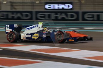 World © Octane Photographic Ltd. 2014 Formula 1 Abu Dhabi Grand Prix, GP2 Qualifying, Friday 21st November 2014. Johnny Cecotto - Trident. Digital Ref : 1162CB1D7482