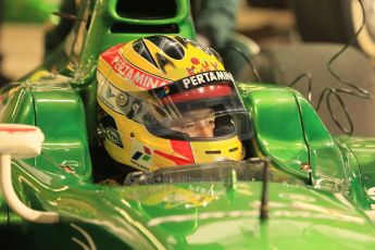 World © Octane Photographic Ltd. Saturday 22nd November 2014. GP2 Race 1 – Abu Dhabi GP - Yas Marina Circuit, United Arab Emirates. Rio Haryanto - EQ8 Caterham Racing. Digital Ref : 1167CB1D8627
