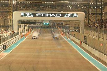 World © Octane Photographic Ltd. Saturday 22nd November 2014. GP2 Race 1 – Abu Dhabi GP - Yas Marina Circuit, United Arab Emirates. The Race start. Digital Ref :1167CB1D8835