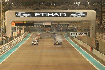 World © Octane Photographic Ltd. Saturday 22nd November 2014. GP2 Race 1 – Abu Dhabi GP - Yas Marina Circuit, United Arab Emirates. The Race start. Digital Ref :1167CB1D8861