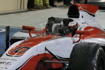 World © Octane Photographic Ltd. Saturday 22nd November 2014. GP2 Race 1 Parc Ferme – Abu Dhabi GP - Yas Marina Circuit, United Arab Emirates. Stoffel Vandoorne - ART Grand Prix. Digital Ref :1167LB1D6089