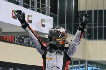 World © Octane Photographic Ltd. Saturday 22nd November 2014. GP2 Race 1 Parc Ferme – Abu Dhabi GP - Yas Marina Circuit, United Arab Emirates. Stoffel Vandoorne - ART Grand Prix. Digital Ref :1167LB1D6101