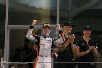 World © Octane Photographic Ltd. Saturday 22nd November 2014. GP2 Race 1 Podium – Abu Dhabi GP - Yas Marina Circuit, United Arab Emirates. Stoffel Vandoorne - ART Grand Prix. Digital Ref :1167LB1D6147