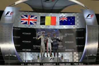 World © Octane Photographic Ltd. Saturday 22nd November 2014. Abu Dhabi Grand Prix - GP2 Race 1 Podium - Jolyon Palmer - DAMS. Digital Ref: 1167LB1D6257