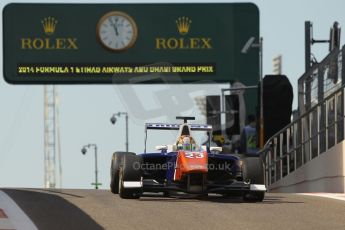 World © Octane Photographic Ltd. 2014 Formula 1 Abu Dhabi Grand Prix, GP3 Race 1, Saturday 22nd November 2014. Ling Kang - Trident. Digital Ref : 1164CB1D7798