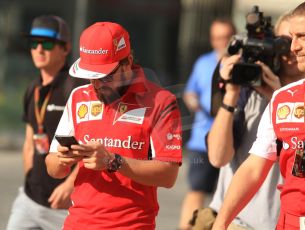 World © Octane Photographic Ltd. 2014 Formula 1 Abu Dhabi Grand Prix, FIA Press conference, Thursday 20th November 2014.  Fernando Alonso – Scuderia Ferrari. Digital Ref :1155CB7D7872