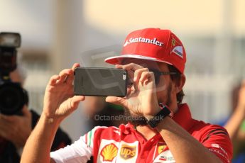 World © Octane Photographic Ltd. 2014 Formula 1 Abu Dhabi Grand Prix, FIA Press conference, Thursday 20th November 2014.  Fernando Alonso – Scuderia Ferrari. Digital Ref :1155CB7D7902