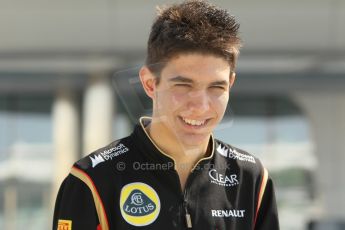 World © Octane Photographic Ltd. Friday 21st November 2014. Abu Dhabi Grand Prix - Yas Marina Circuit - Formula 1 Practice 1. Lotus F1 Team E22 – Esteban Ocon. Digital Ref: