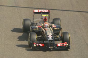 World © Octane Photographic Ltd. Friday 21st November 2014. Abu Dhabi Grand Prix - Yas Marina Circuit - Formula 1 Practice 1. Lotus F1 Team E22 – Pastor Maldonado. Digital Ref: