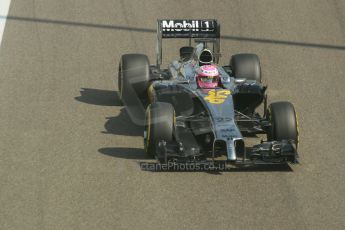 World © Octane Photographic Ltd. Friday 21st November 2014. Abu Dhabi Grand Prix - Yas Marina Circuit - Formula 1 Practice 1. McLaren Mercedes MP4/29 - Jenson Button. Digital Ref: