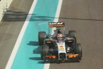 World © Octane Photographic Ltd. Friday 21st November 2014. Abu Dhabi Grand Prix - Yas Marina Circuit - Formula 1 Practice 1. Sahara Force India VJM07 – Nico Hulkenburg. Digital Ref :