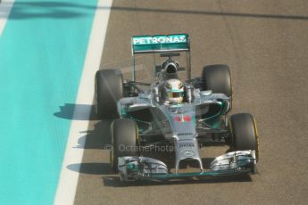 World © Octane Photographic Ltd. Friday 21st November 2014. Abu Dhabi Grand Prix - Yas Marina Circuit - Formula 1 Practice 1. Mercedes AMG Petronas F1 W05 – Lewis Hamilton. Digital Ref: