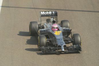 World © Octane Photographic Ltd. Friday 21st November 2014. Abu Dhabi Grand Prix - Yas Marina Circuit - Formula 1 Practice 1. McLaren Mercedes MP4/29 - Jenson Button. Digital Ref: