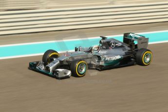World © Octane Photographic Ltd. Friday 21st November 2014. Abu Dhabi Grand Prix - Yas Marina Circuit - Formula 1 Practice 1. Mercedes AMG Petronas F1 W05 – Lewis Hamilton. Digital Ref: