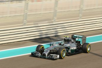 World © Octane Photographic Ltd. Friday 21st November 2014. Abu Dhabi Grand Prix - Yas Marina Circuit - Formula 1 Practice 1. Mercedes AMG Petronas F1 W05 - Nico Rosberg. Digital Ref: