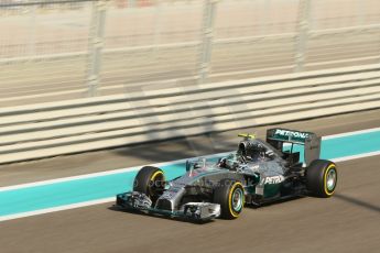 World © Octane Photographic Ltd. Friday 21st November 2014. Abu Dhabi Grand Prix - Yas Marina Circuit - Formula 1 Practice 1. Mercedes AMG Petronas F1 W05 - Nico Rosberg. Digital Ref: