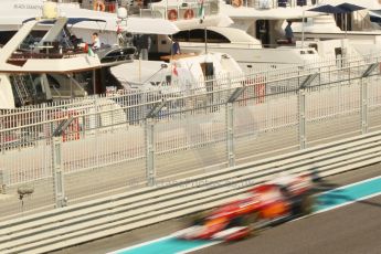 World © Octane Photographic Ltd. Friday 21st November 2014. Abu Dhabi Grand Prix - Yas Marina Circuit - Formula 1 Practice 1. Scuderia Ferrari F14T - Fernando Alonso. Digital Ref: