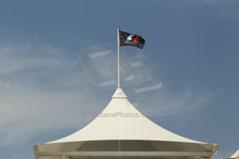 World © Octane Photographic Ltd. Friday 21st November 2014. Abu Dhabi Grand Prix - Yas Marina Circuit - Formula 1 Practice 1. F1 Flag. Digital Ref: